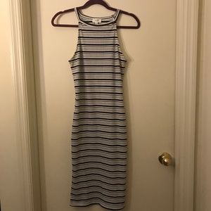 Love J Black and White Stripe Bodycon Dress in L